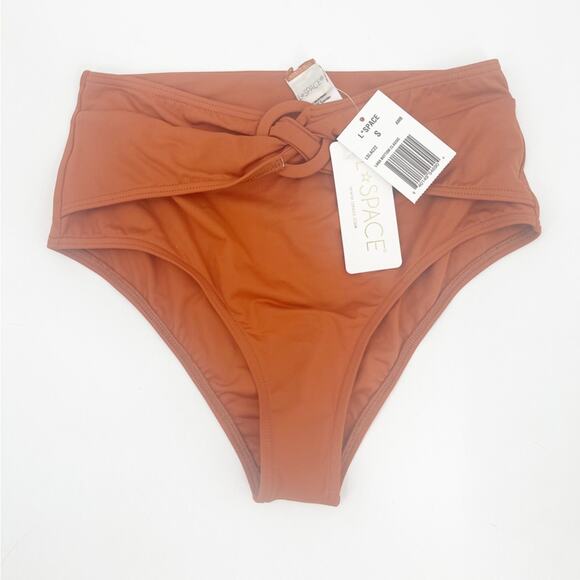 L*SPACE Bikini Bottom Lana Size Small NWT Twist High Waisted Beach Resort NWT - Picture 3 of 13